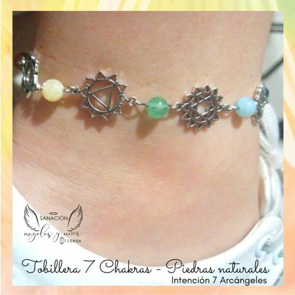 Tobillera 7 chakras ensamble - Imagen 2