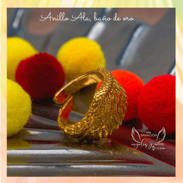 Anillo ala baño de oro - Imagen 2