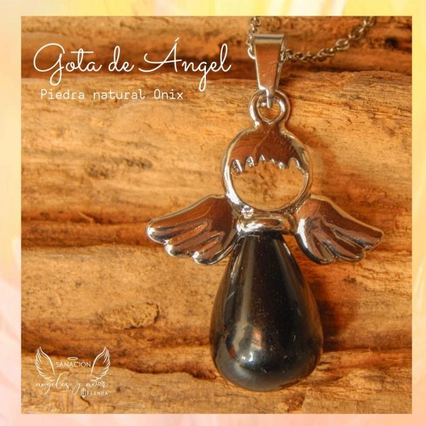 Dije Gota de Ángel - Cadena en acero - Imagen 8