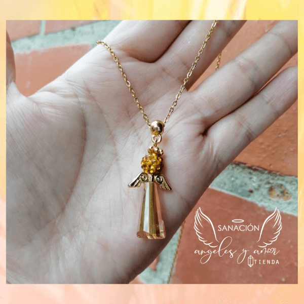 Cadena con dije angelito en murano 👼 - Imagen 4