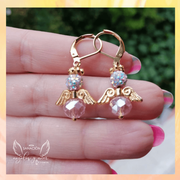 Aretes angelitos en murano 👼