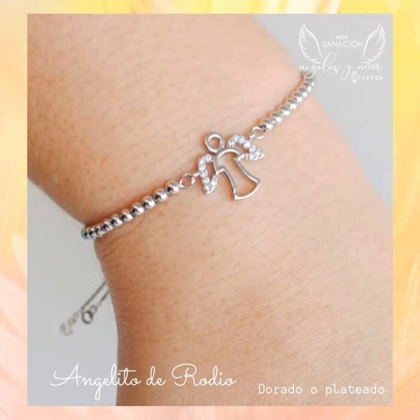 Juego de collar y pulsera en rodio dorado y plateado - Imagen 4