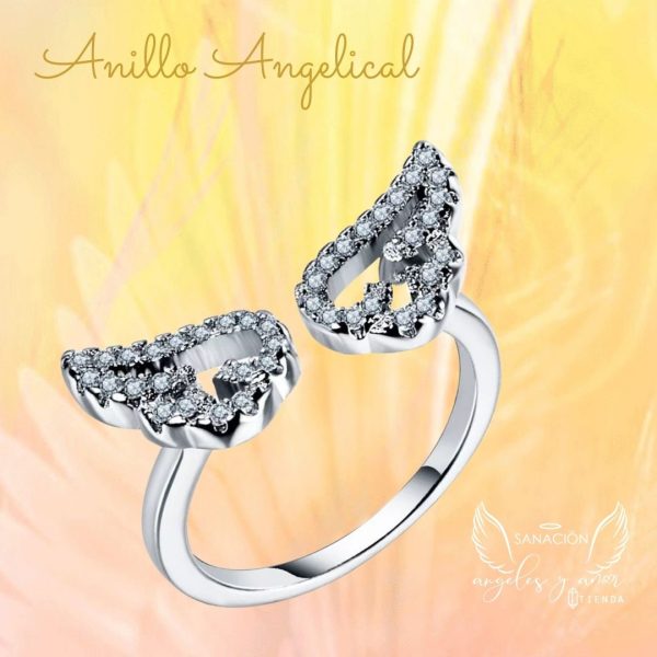 Anillo Angelical con brillantes, dorado o plateado - Imagen 2