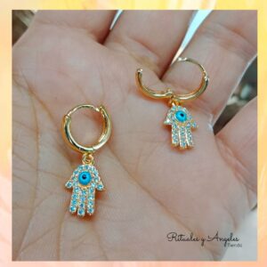Aretes Hamsa Mano de Fátima