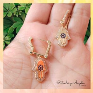 Aretes Hamsa Mano de Fátima