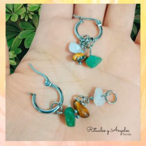 Aretes candongas Bienestar (Salud, Dinero, Amor)