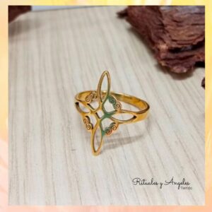 Anillo Nudo de Bruja dorado