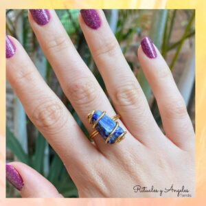 Anillo Artesanal baño oro golfied