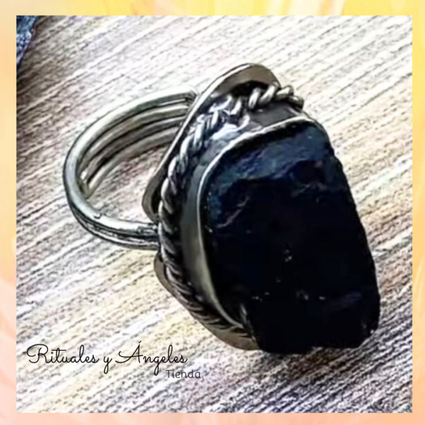 Anillo Piedras Naturales en alpaca y bronce - Imagen 5