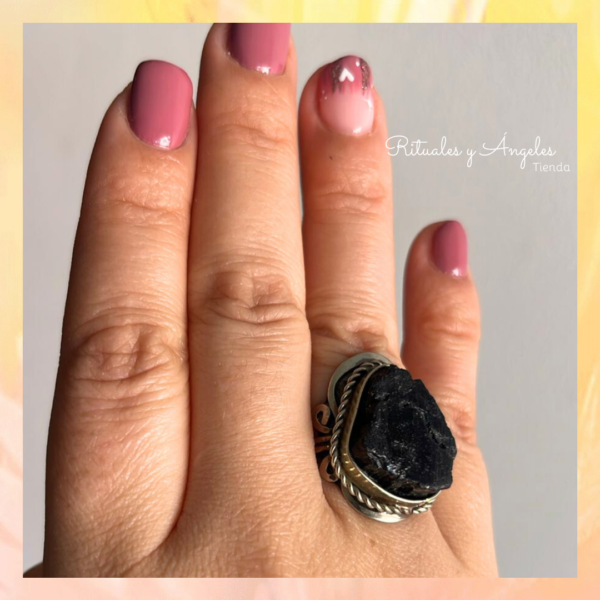 Anillo Piedras Naturales en alpaca y bronce - Imagen 2
