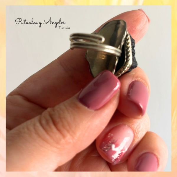Anillo Piedras Naturales en alpaca y bronce - Imagen 3