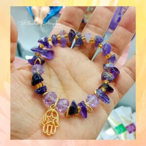 Pulsera cuarzos y murano