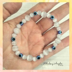 Pulsera ojo turco, piedra ojos de gato