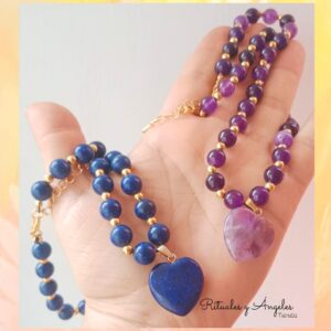 Collar Corazón con piedra natural